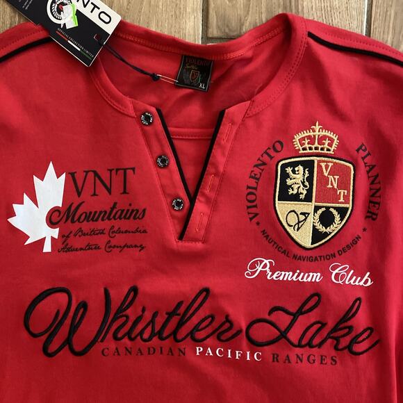 VIOLENTO Planner Premium Club Whistler Lake Canadian Pacific Ranges Shirt XL - Picture 2 of 8